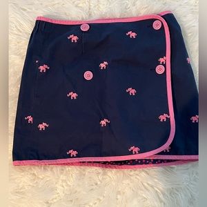 Lilly Pulitzer girls size 8 reversible elephant skirt